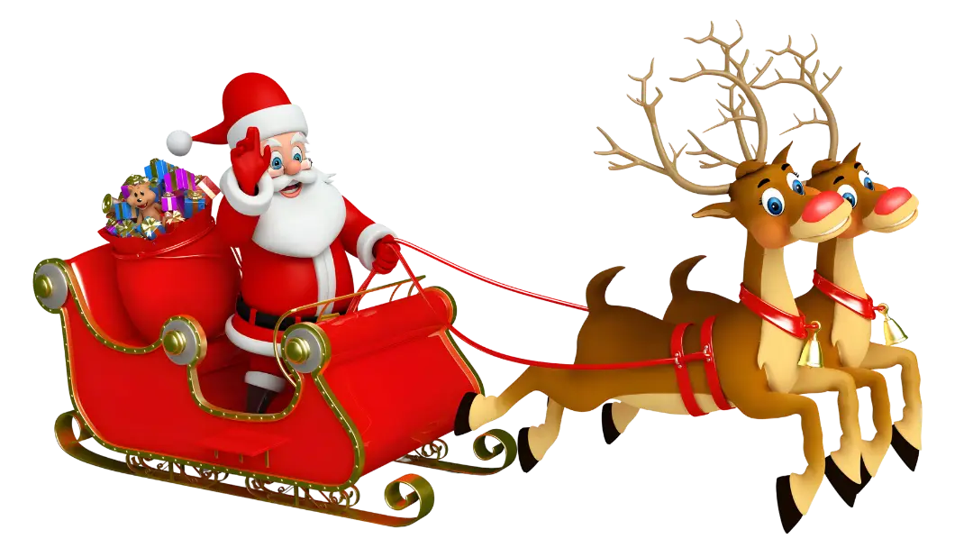 Santa with sleigh